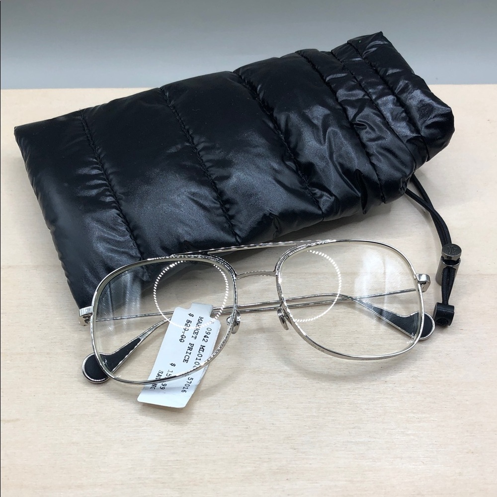 Moncler ML0104 016 Clear Glasses Demo Lenses New 67-17-145 Oversized Unisex
